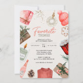 Invitation Favoris Ami Échange Cadeau Fête de Vacances (Devant)