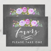 Invitation Favoris de mariage dans un jardin de roses Prenez- (Devant / Derrière)