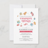 Invitation Favoris de Noël (Devant)