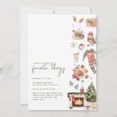 Invitation Favoris de Noël | Favoris (Devant)