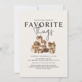 Invitation Favoris Échange Cadeau Fête de Vacances (Devant)