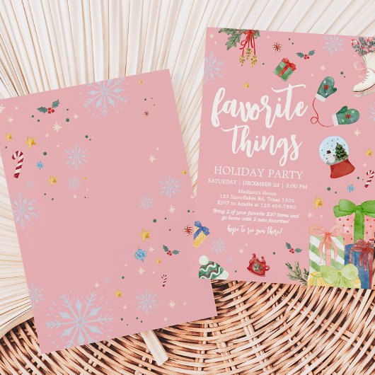 Invitation Favoris Fête de Noël