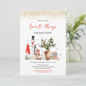 Invitation Favoris Fête de vacances (Debout devant)