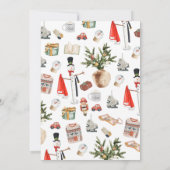 Invitation Favoris Fête de vacances (Dos)