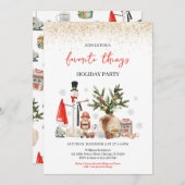 Invitation Favoris Fête de vacances (Devant / Derrière)