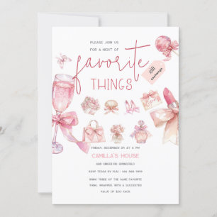 Invitation Favoris Fête des choses préférées