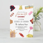 Invitation Favoris fête échange cadeaux Fête de vacances (Debout devant)