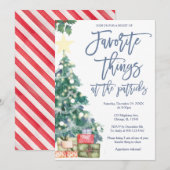 Invitation Favoris Fête Fête Fête de Noël (Devant / Derrière)