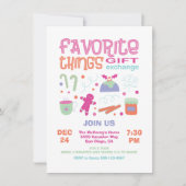 Invitation Favoris Noël échange cadeau de Noël (Devant)