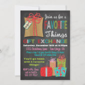 Invitation Favoris Noël Échange de cadeaux de Noël (Devant)