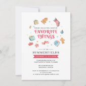 Invitation Favoris Noël Fête de famille (Devant)