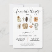 Invitation Favoris Noël Fête d'échange de Noël (Devant)