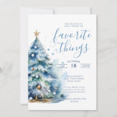 Invitation Favoris Noël Fête Dîner (Devant)