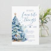 Invitation Favoris Noël Fête Dîner (Debout devant)