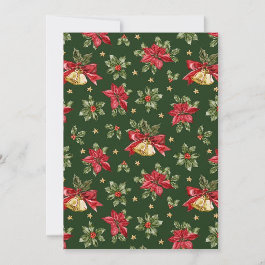 Invitation Favoris Père Noël Red Christmas Fête de Noël (Dos)