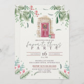 Invitation Favoris Porte de la fête (Devant / Derrière)