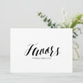 Invitation "Favoris, prenez-en un" Panneau de Mariage (Debout devant)