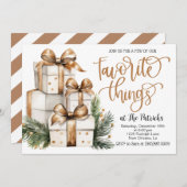 Invitation Favoris Things Party (Devant / Derrière)