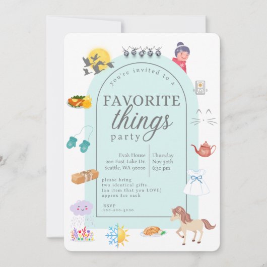 Invitation Favoris Things Party (Devant)