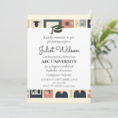 Invitation favorise le début du diplôme universitaire du coll (Debout devant)