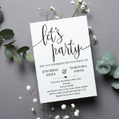 Invitation Favorise l'engagement des parties Mariage minimali