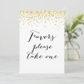 Invitation Favoriser S'Il Vous Plaît Prendre Un Signe 5x7" Ta (Debout devant)