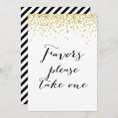 Invitation Favoriser S'Il Vous Plaît Prendre Un Signe 5x7" Ta (Devant / Derrière)