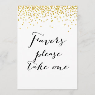 Invitation Favoriser S'Il Vous Plaît Prendre Un Signe 5x7" Ta