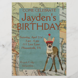 INVITATION FAWN EXPLORER L'INVITATION ANNIVERSAIRE