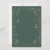 Invitation Feathers Moon Stars Frame Green Bridal Shower (Dos)