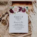 Invitation Fédération Rustique Florale Botanique Foliage<br><div class="desc">Cette invitation à la fête botanique fleurie rustique est parfaite pour une fête fiançailles moderne. Le design présente de belles fleurs et des feuillages dessinés à la main et colorés,  élégamment arrangés en bouquets attrayants.</div>