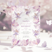 Invitation Fée 1er Anniversaire Filles Fête Fée Violet