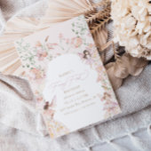 Invitation Fée 1ère Filles Florales Rose Anniversaire