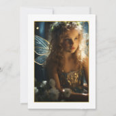 Invitation Fée à thème Floral Blush et Gold Birthday Party (Dos)