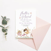 Invitation Fée anniversaire de fleurs sauvages