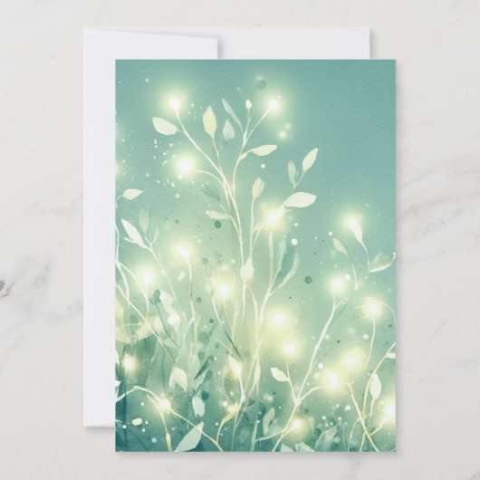 Invitation Fée Champignons Fleurs Fleurs sauvages Baby Tea Gi (Dos)