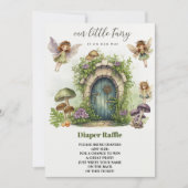 Invitation fée conte de fées forêt bébé shower fille (Devant)