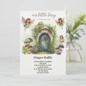 Invitation fée conte de fées forêt bébé shower fille (Debout devant)