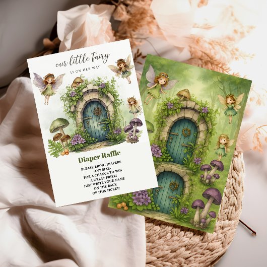 Invitation fée conte de fées forêt bébé shower fille