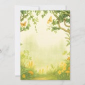Invitation fée conte de fées forêt champignon bébé shower fil (Dos)