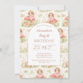 Invitation Fée d'anniversaire du jardin enchanté (Devant)