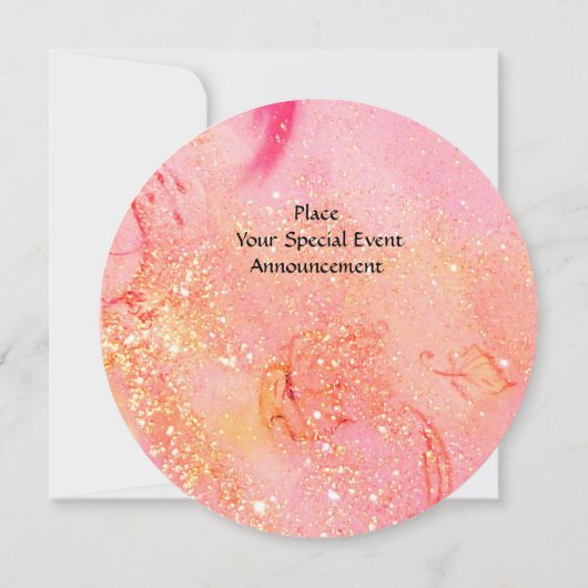 Invitation FÉE DANS LA NUIT, étincelles rose orange jaune rou (Dos)