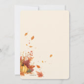 Invitation Fée d'automne fête d'anniversaire (Dos)