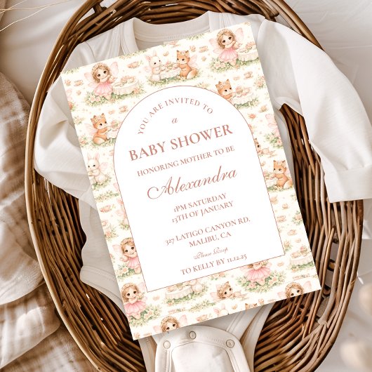 Invitation Fée de conte de fées Baby Shower