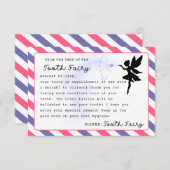 Invitation Fée de dents Note personnalisée Imprimable (Devant / Derrière)