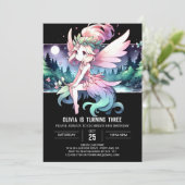 Invitation Fée de forêt numérique Anniversaire (Debout devant)