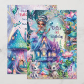 Invitation Fée de la Fête de la Forêt de Cristal (Devant / Derrière)