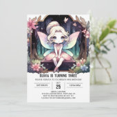 Invitation Fée de la nature Boho Anniversaire (Debout devant)
