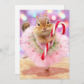 Invitation Fée de la prune écureuil (Devant / Derrière)