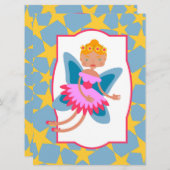 Invitation Fée de l'invitation à la fête d'anniversaire de la (Devant / Derrière)